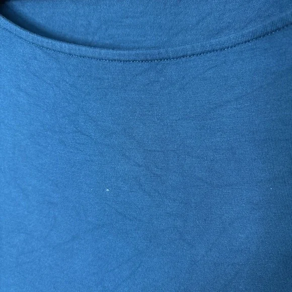 Boden Abigail Jersey Dress Size 6 Petite Teal Blue Long Sleeve Stretch - Picture 5 of 7